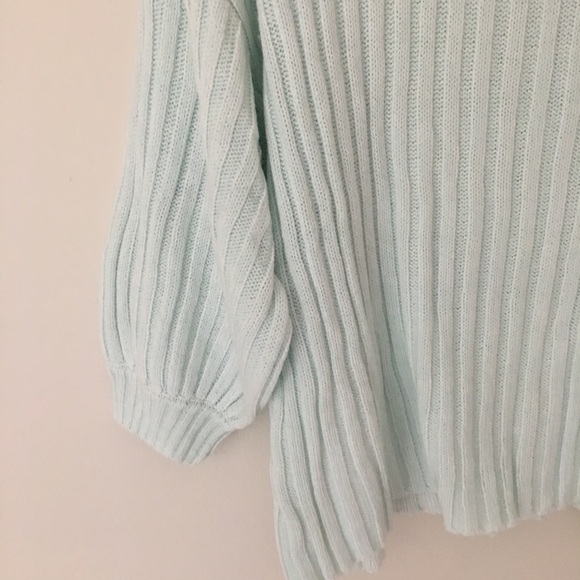 Ten Sixty Sherman | Washed Rib Knit Mint Sweater - Picture 4 of 8